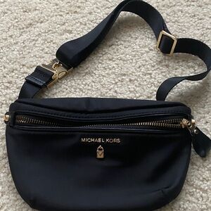 Michael Kors Black and Gold Belt Bag